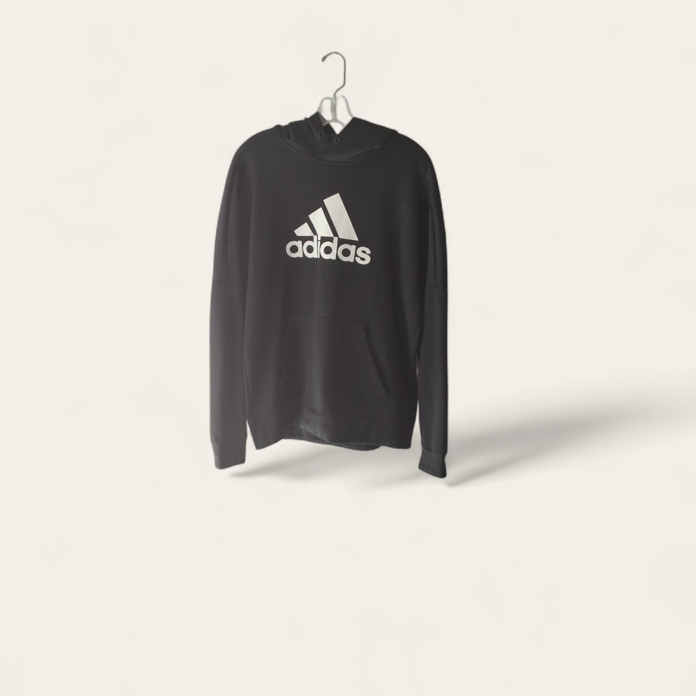 Adidas Men's Black and White Logo Hoodie. CAJA. # 3